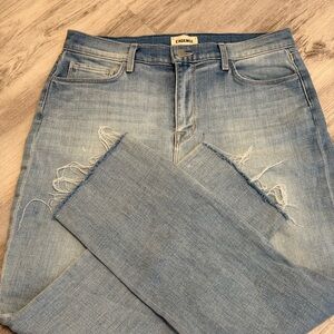 L'AGENCE Light Blue Ankle Jeans